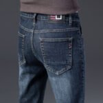 Pantaloni lunghi da uomo 2025 Jeans elasticizzato primavera e autunno casual pantaloni lunghi lisci da uomo in seta di ghiaccio sottile estate - immagine 6